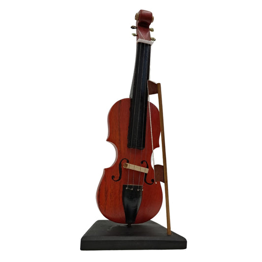 Luxury Miniature Violin Showpiece | Hand-Detailed F-Holes Design | Professional Gift Collection